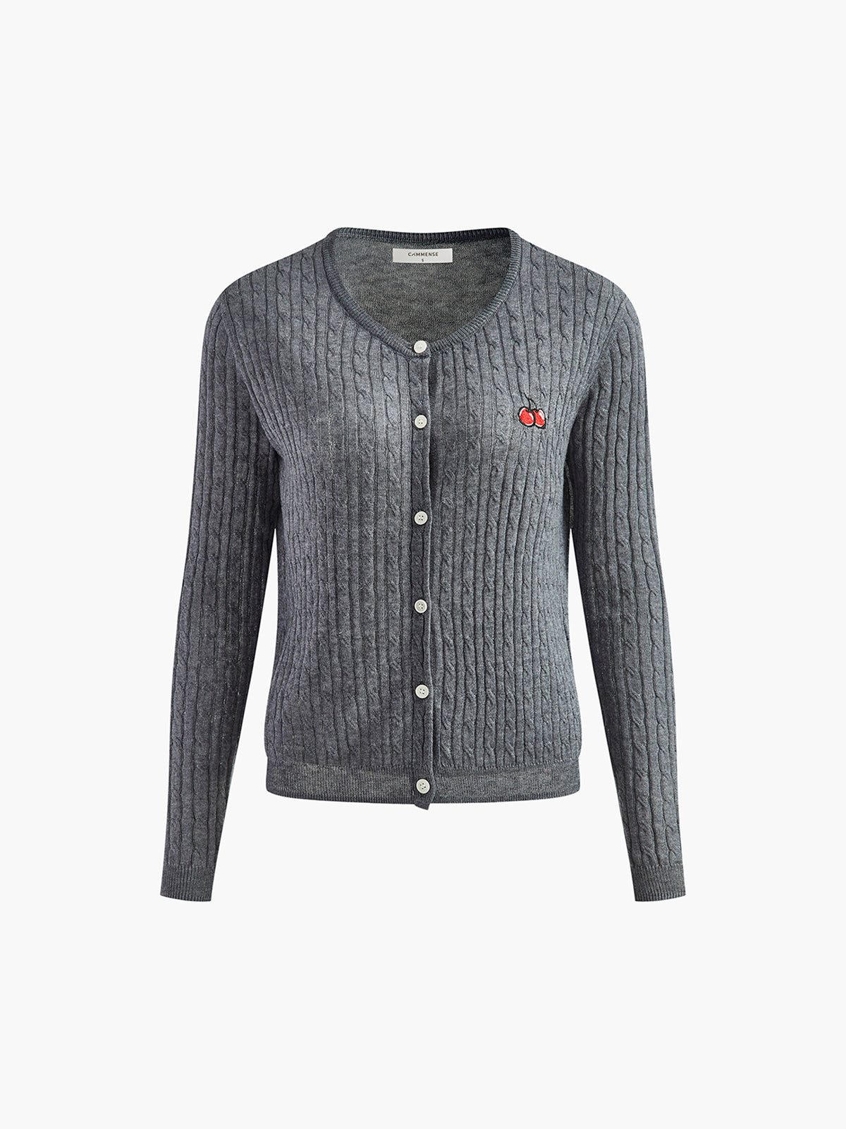 Gilet en maille torsadée jacquard 