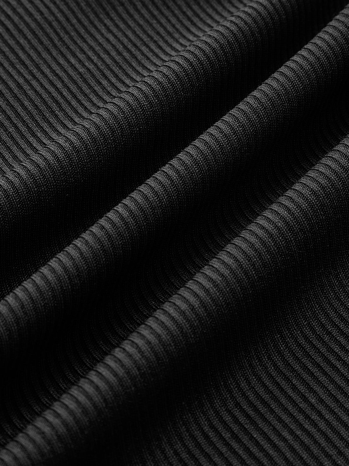 Combinaison unie côtelée à épaules dénudées 