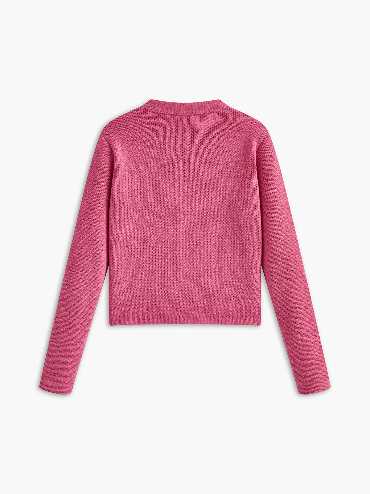 Strickoberteil mit Rundhalsausschnitt und goldenen Knöpfen 