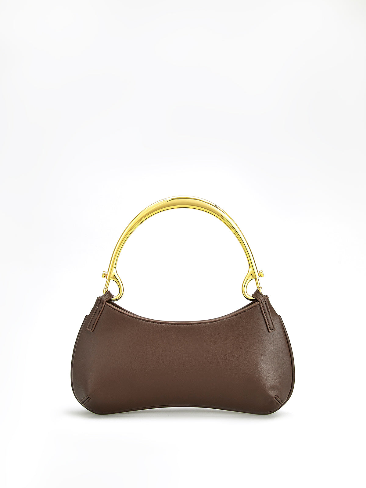 Achseltasche mit Metallgriff und Reißverschluss 