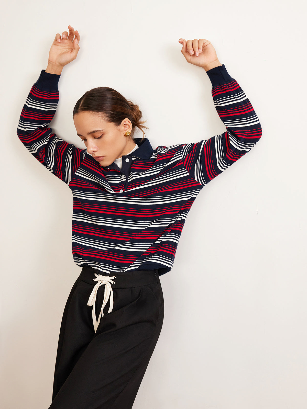 Polo-Shirt mit Retro-Streifen 