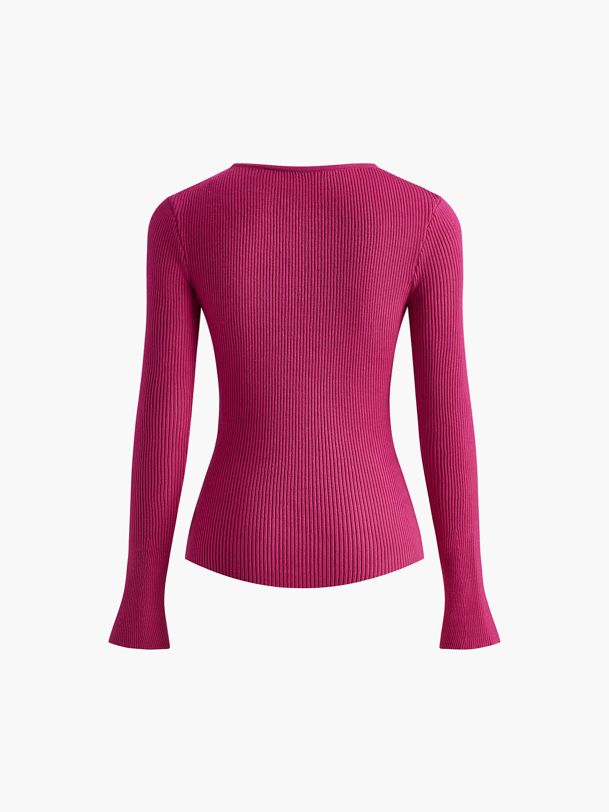 Haut en maille ajustée à découpe en forme de cœur 