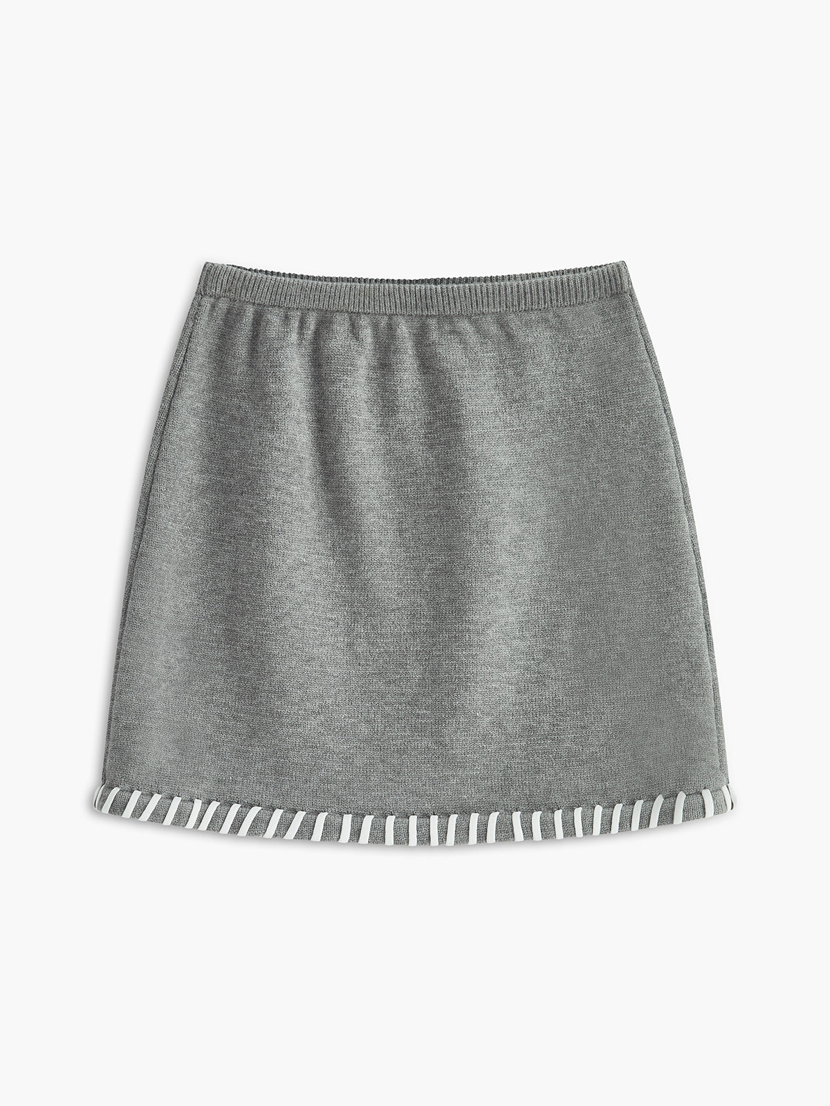 Ärmelloses Rock-Set mit Kontrastbesatz 