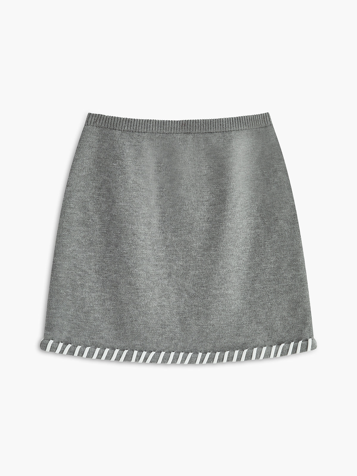 Ärmelloses Rock-Set mit Kontrastbesatz 