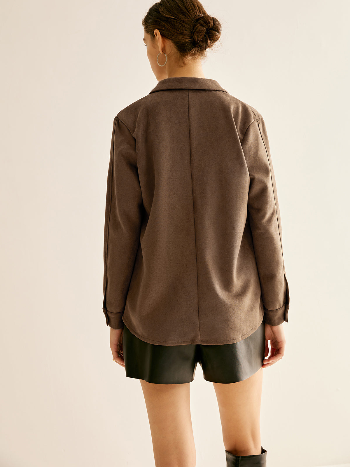 Pockets Suede Effect Polo Shirt