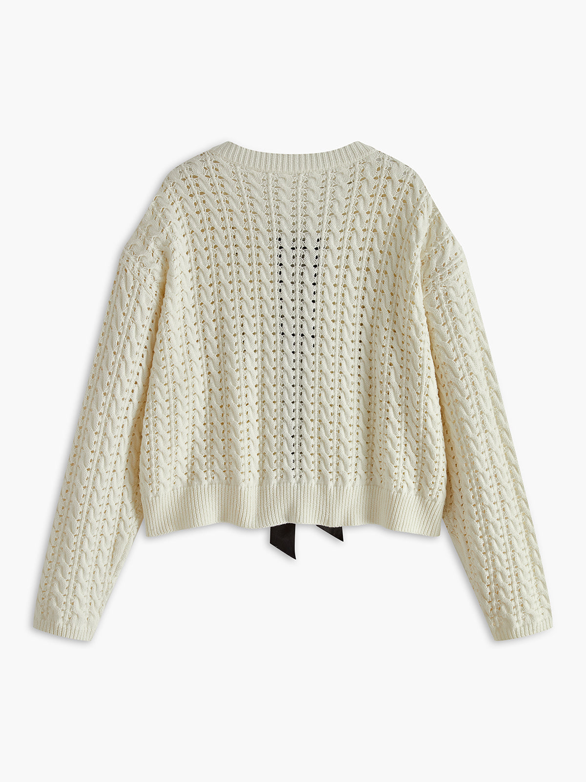 Gilet à col rond avec nœud 