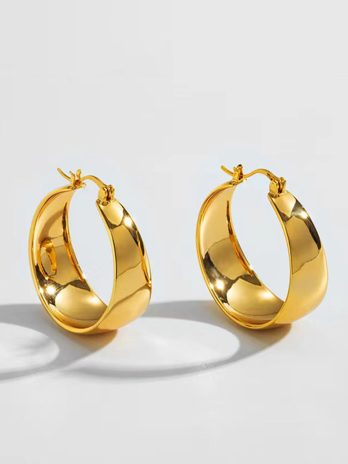 Tunnel-Creolen-Anhänger-Ohrringe 