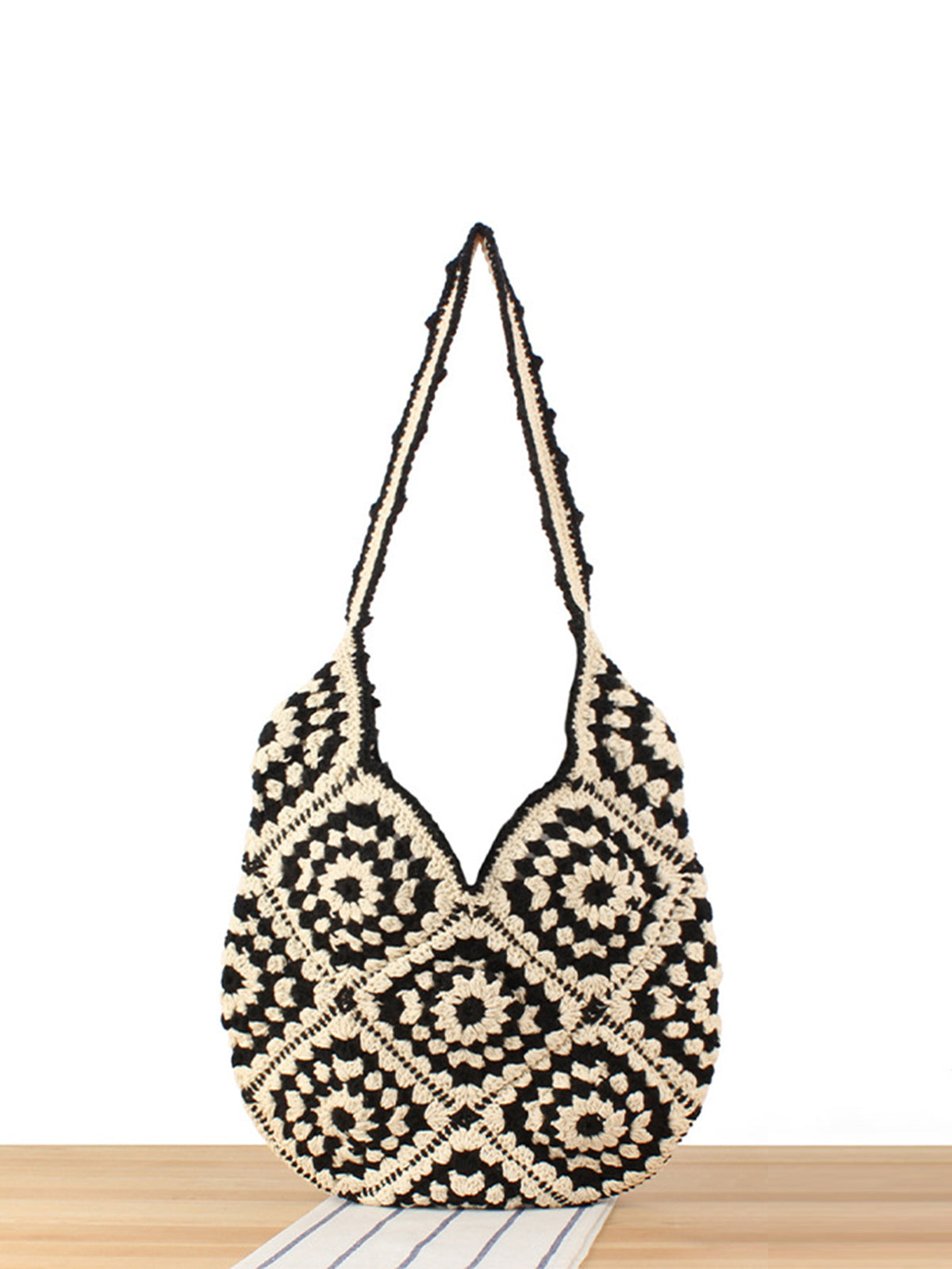 Boheme Strick-Hobo-Tasche