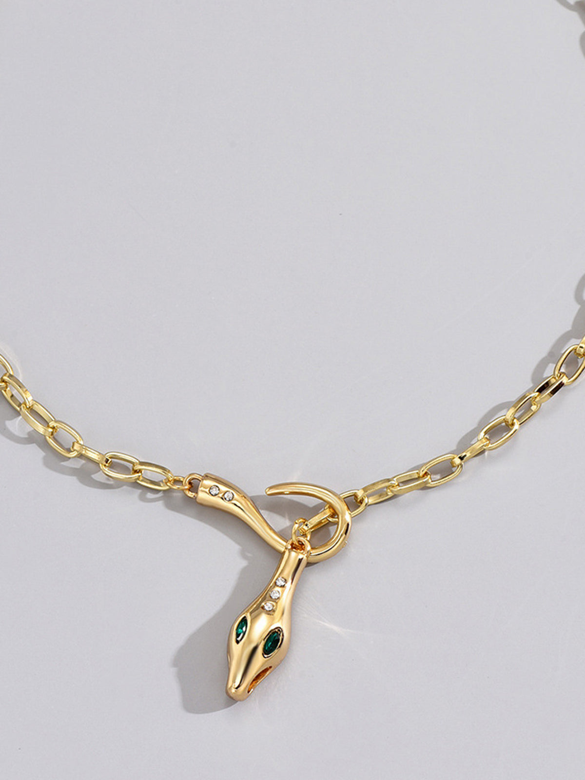 Strass-Schlangenketten-Halskette 