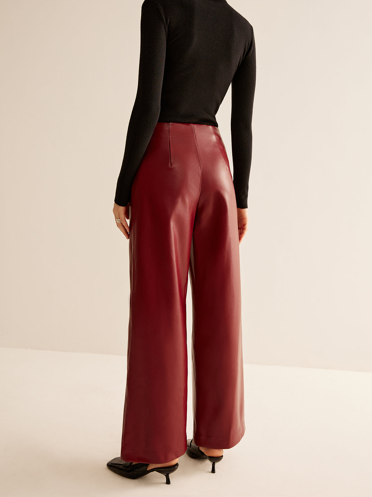 Retro Regular PU Lederhose