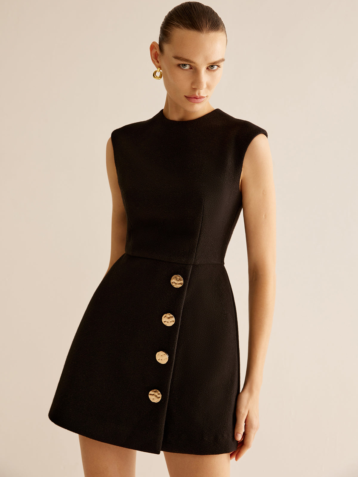 Tankkleid mit Metalldekor und Reißverschluss