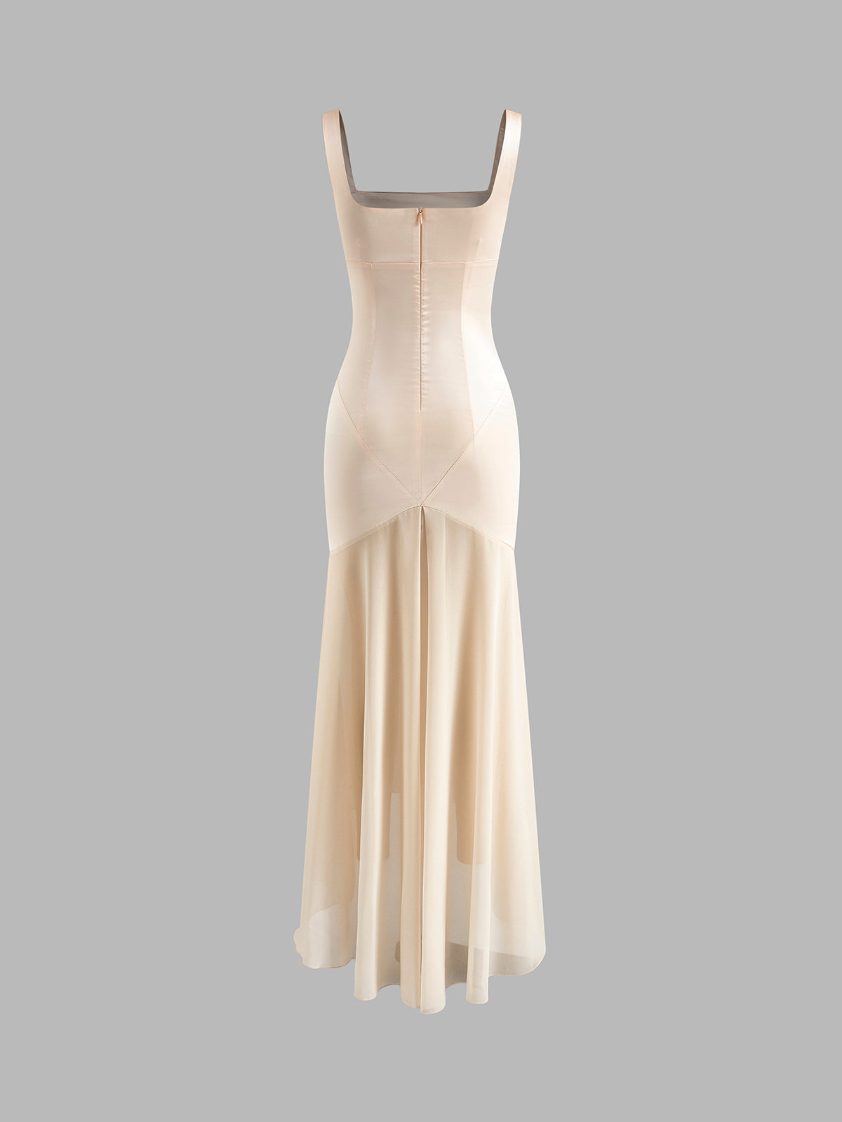 Sheer Chiffon Panel Tank Dress