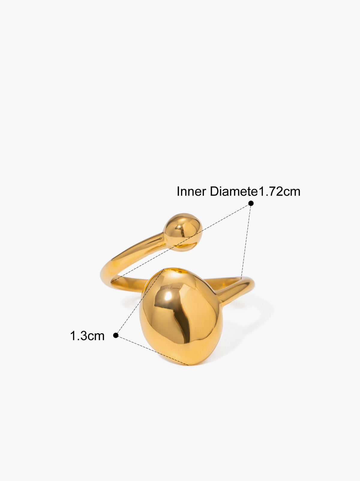 Anneau ouvert asymétrique 