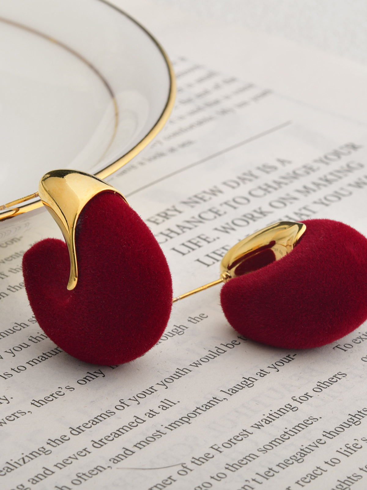 Boucles d'oreilles créoles floquées 