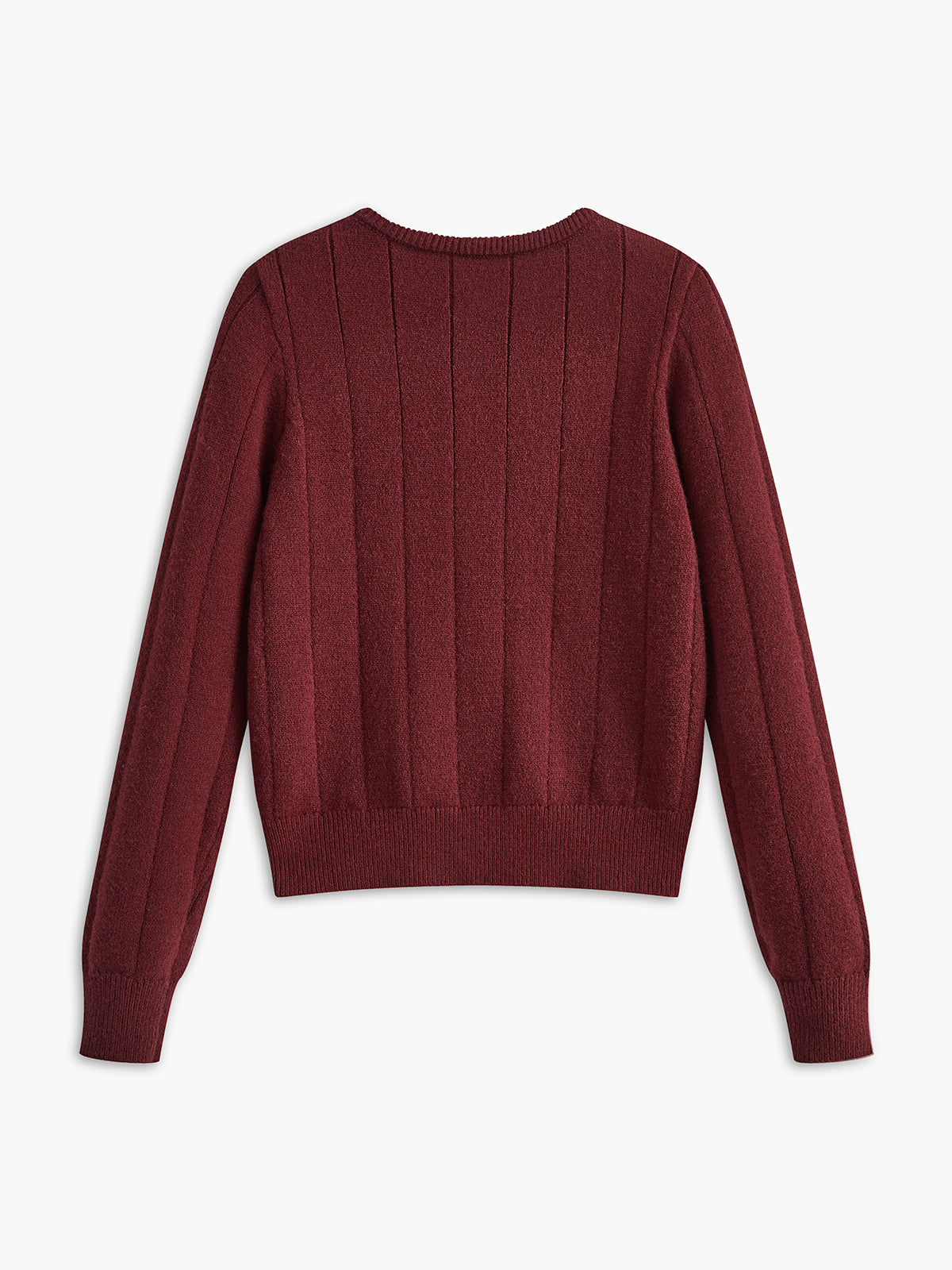 Rundhals-Strickjacke mit Knöpfen 