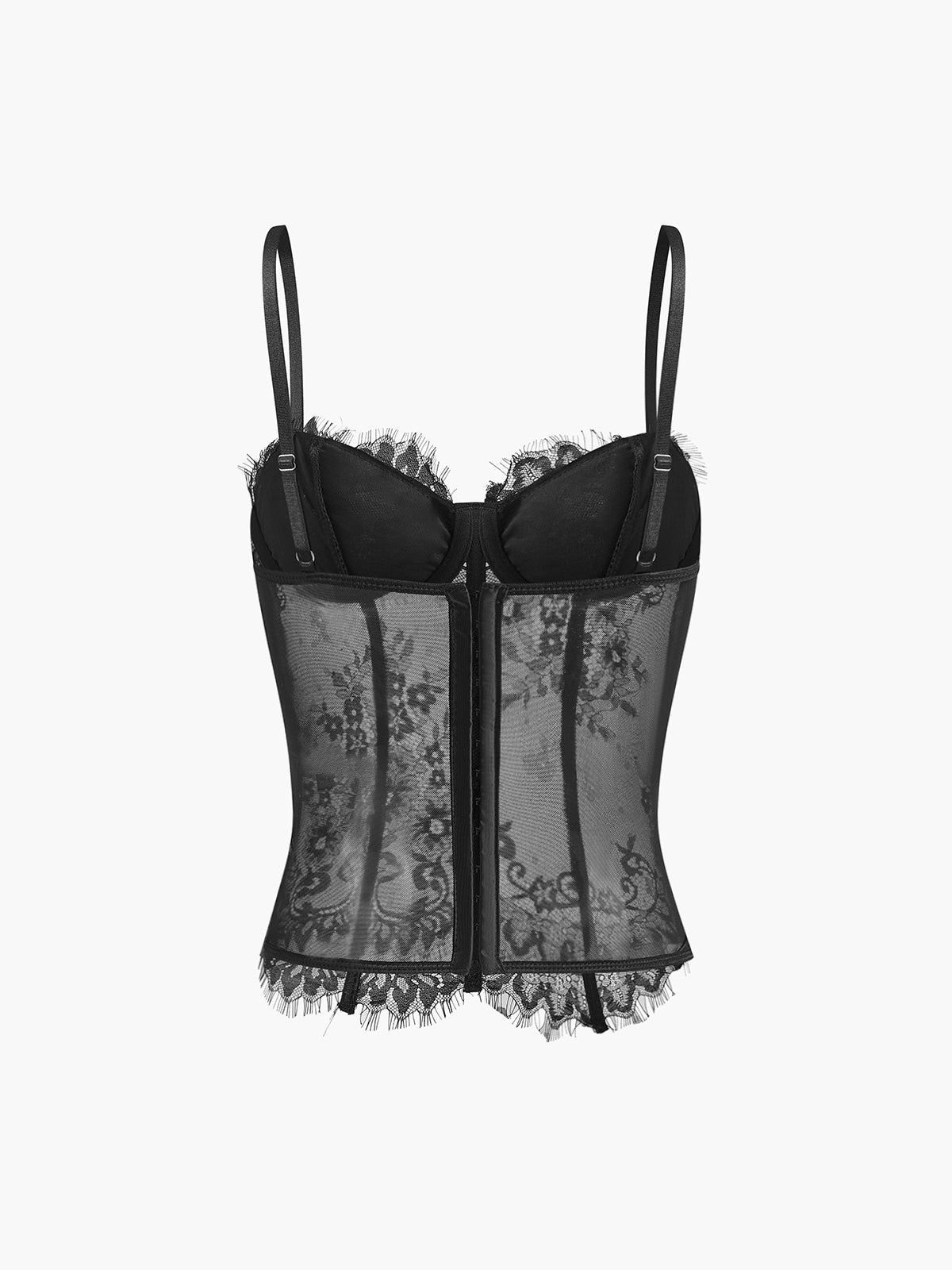 Semi-Sheer Sweetheart Lace Corset