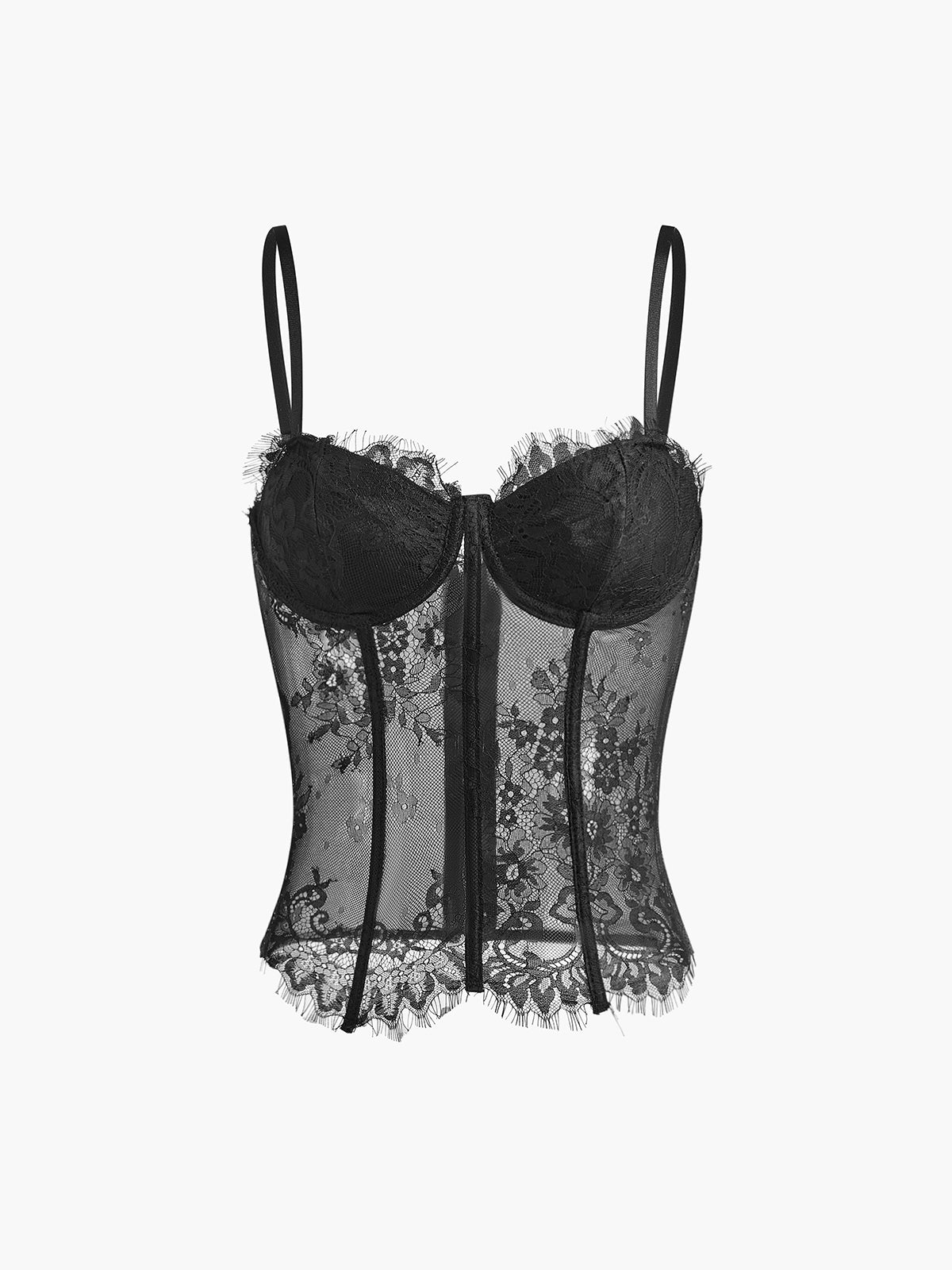 Semi-Sheer Sweetheart Lace Corset
