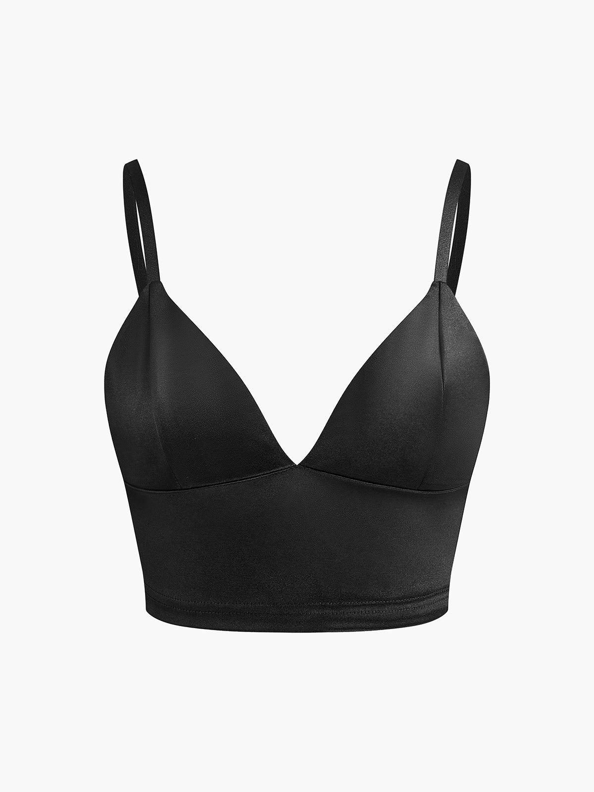 Kurzes Jersey-Top mit V-Ausschnitt 