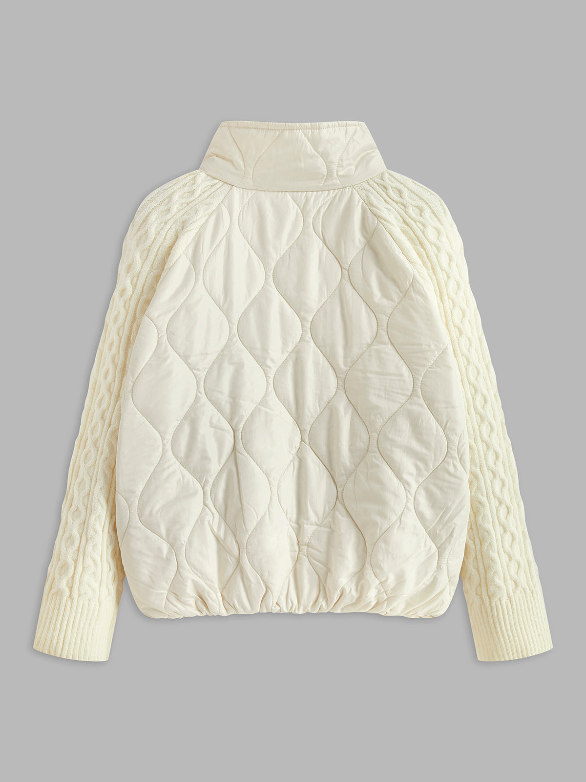 Vêtements d'extérieur en maille à empiècement boutonné au col 