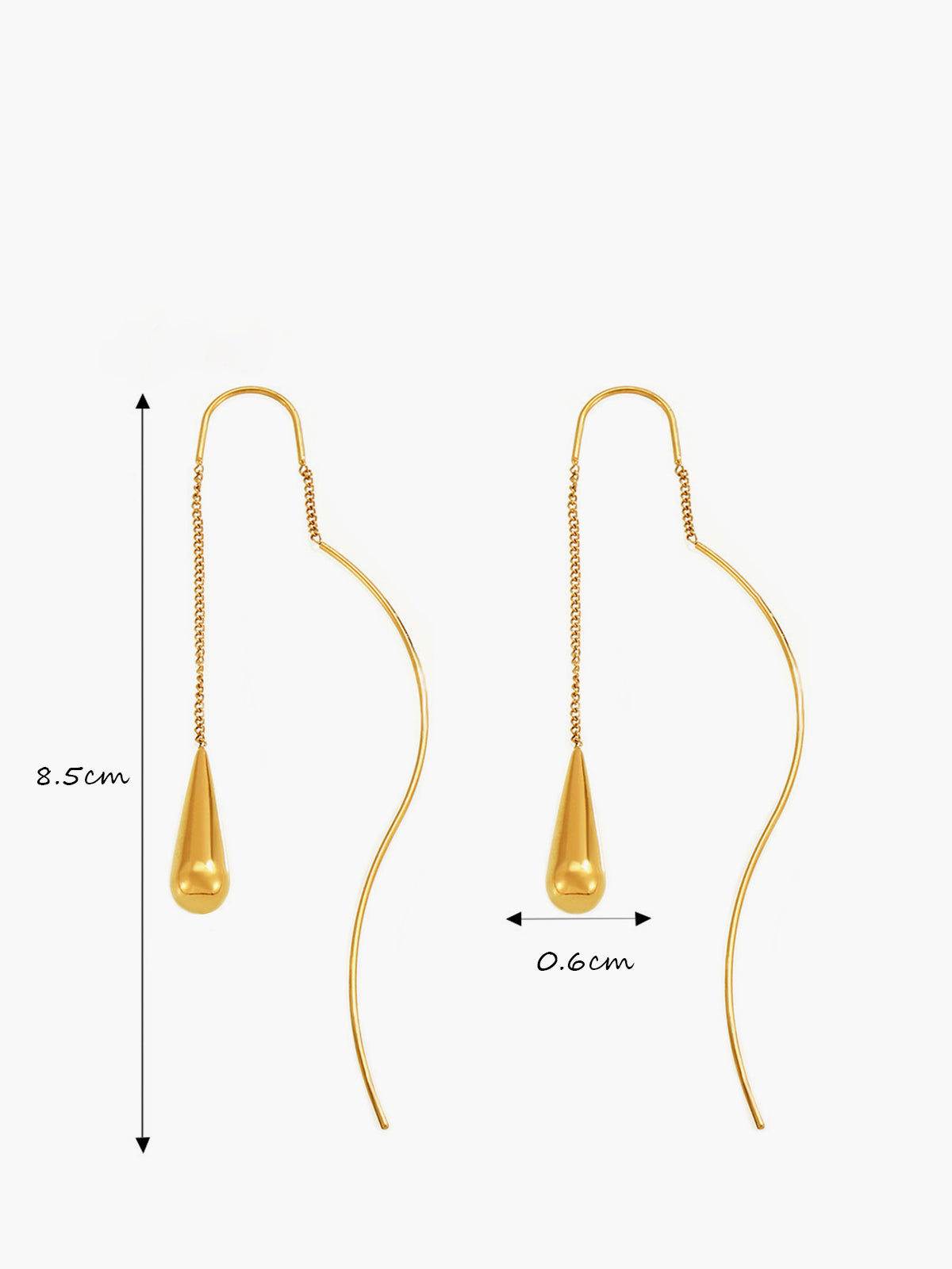 Boucles d'oreilles à pompon en forme de goutte d'eau 