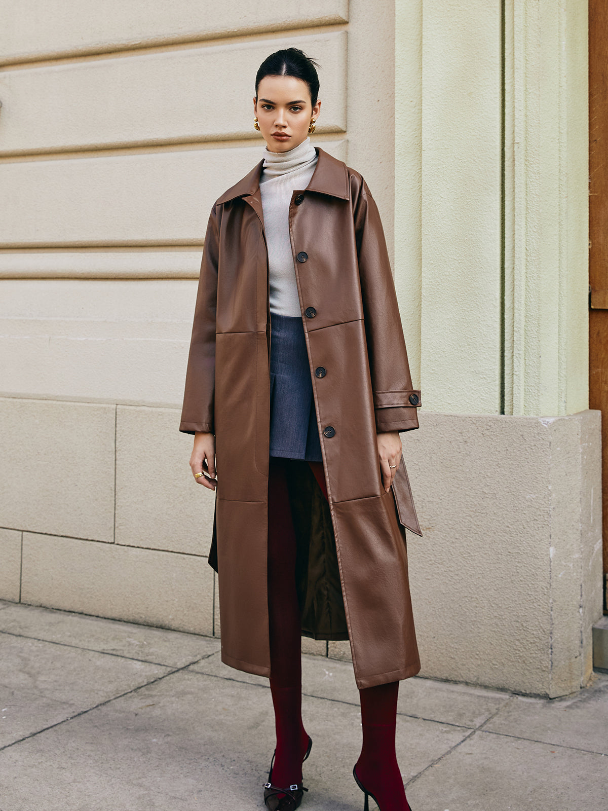 Freizeitjacke aus Kunstleder 