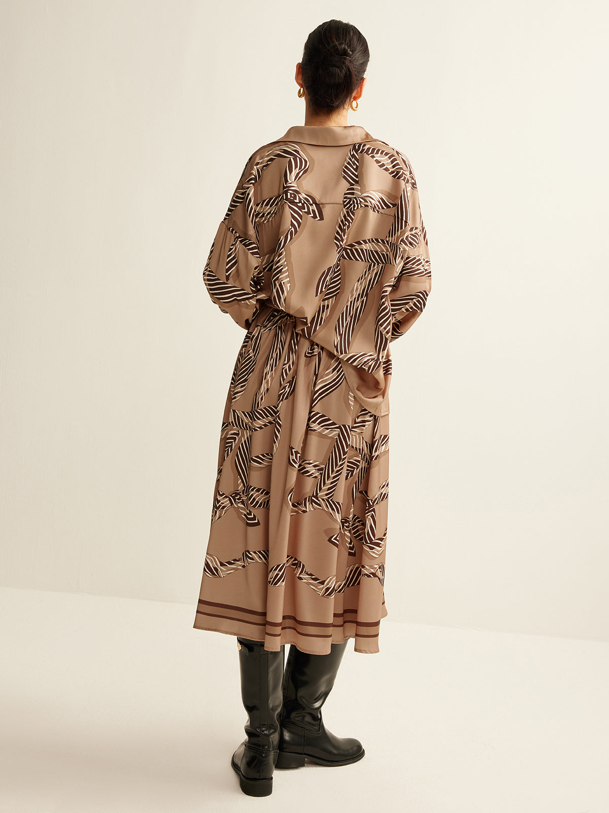 Midirock mit Bohème-Print (ohne Gürtel) 