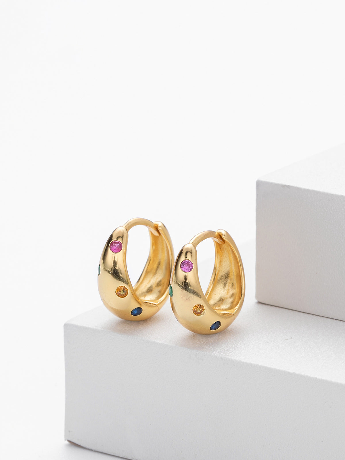 Boucles d'oreilles créoles épaisses 