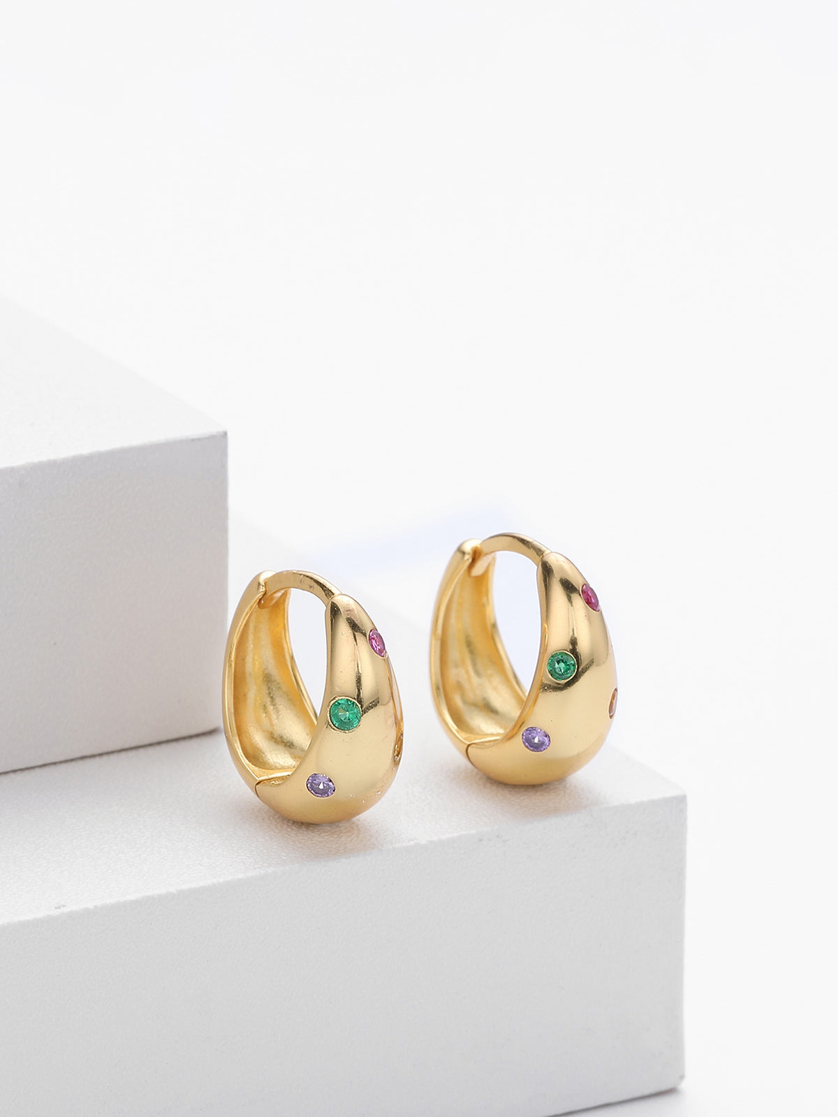 Boucles d'oreilles créoles épaisses 