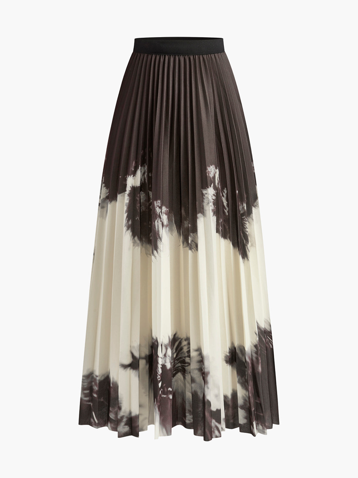 Vintage-Faltenrock mit Batikmuster 