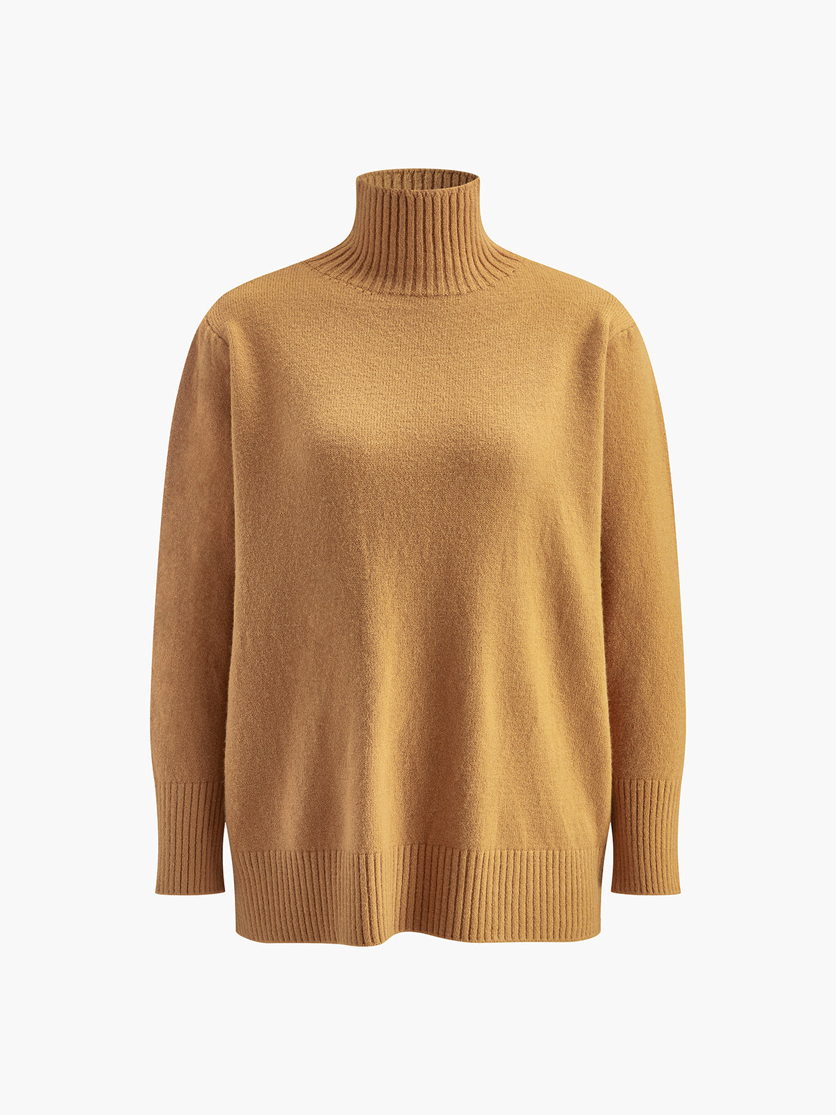 Dreiteiliges Set aus schlichtem Strickpullover und Hose mit Stehkragen 