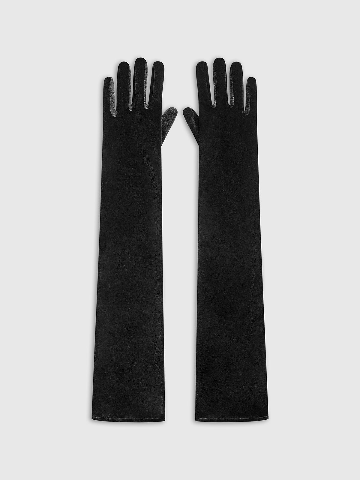 Gants longs de soirée en velours 