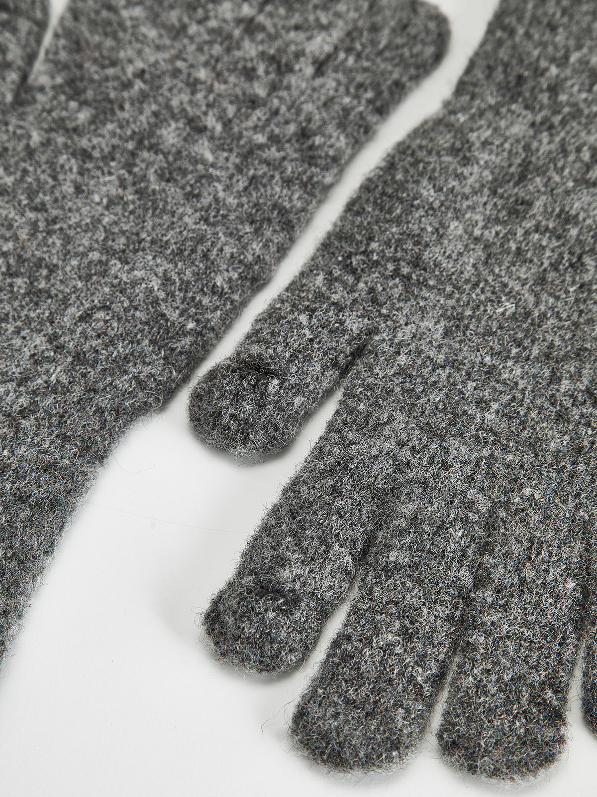 Warme, einfarbige Handschuhe aus Wollmischgewebe 