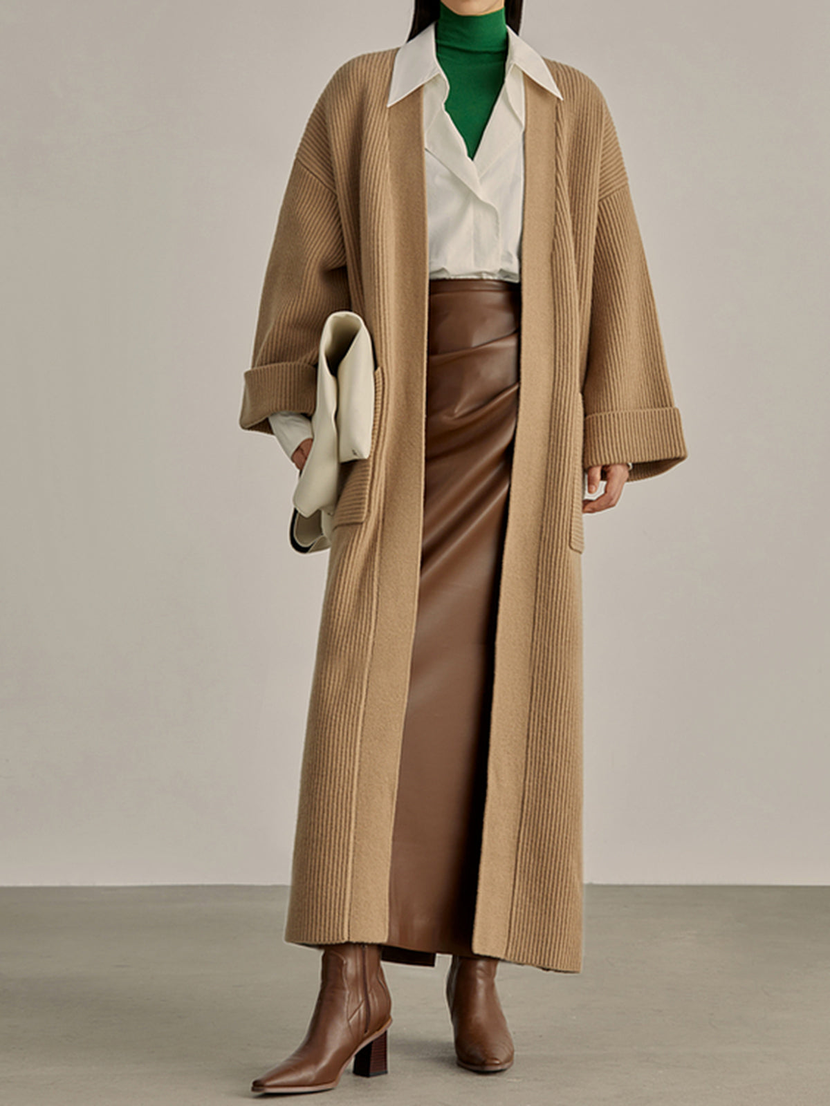 Minimalistischer PU-Lederrock 