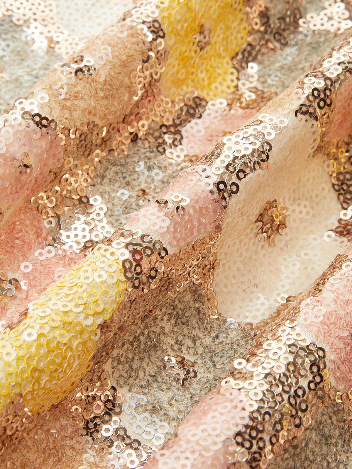 Minirock mit Blumenmuster, Pailletten und Reißverschluss 