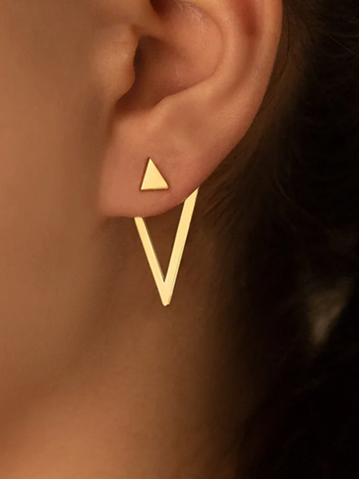 Boucles d'oreilles triangulaires détachables 