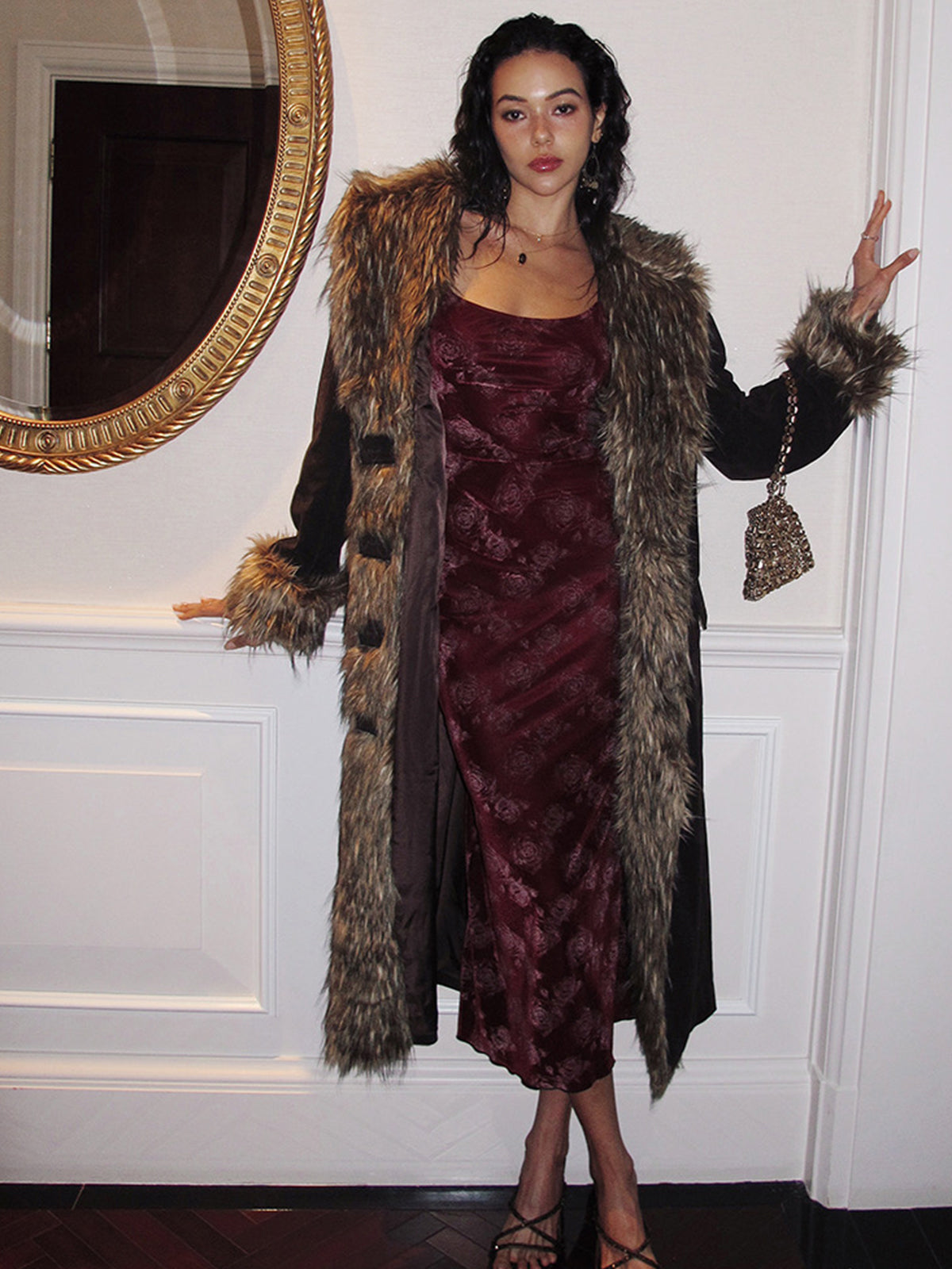 Rose Velvet Cami Dress 