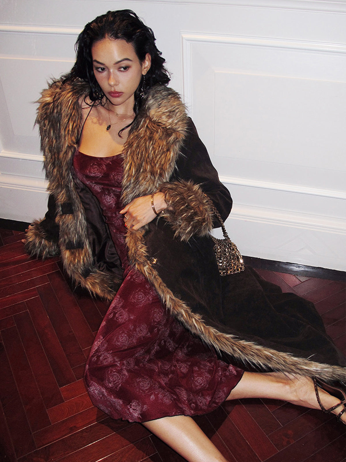 Rose Velvet Cami Dress 