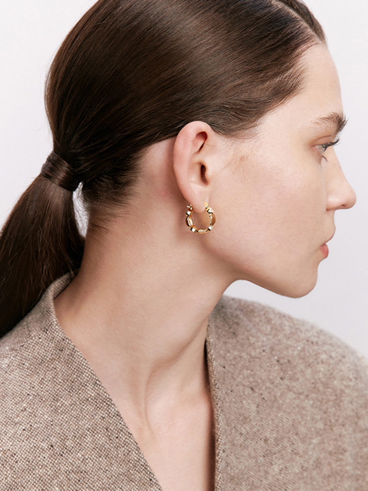 Boucles d'oreilles créoles de luxe en strass 