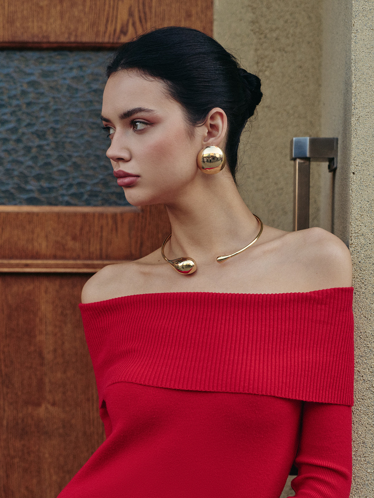 Collier ras du cou goutte d'eau 