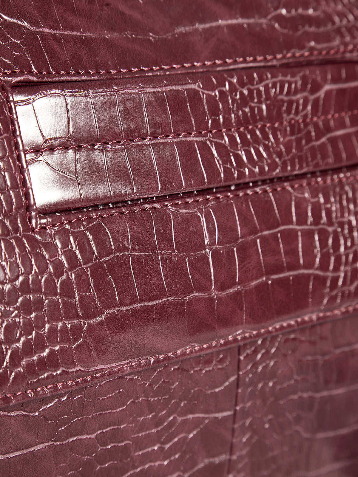 Pochette grande capacité à motif crocodile 