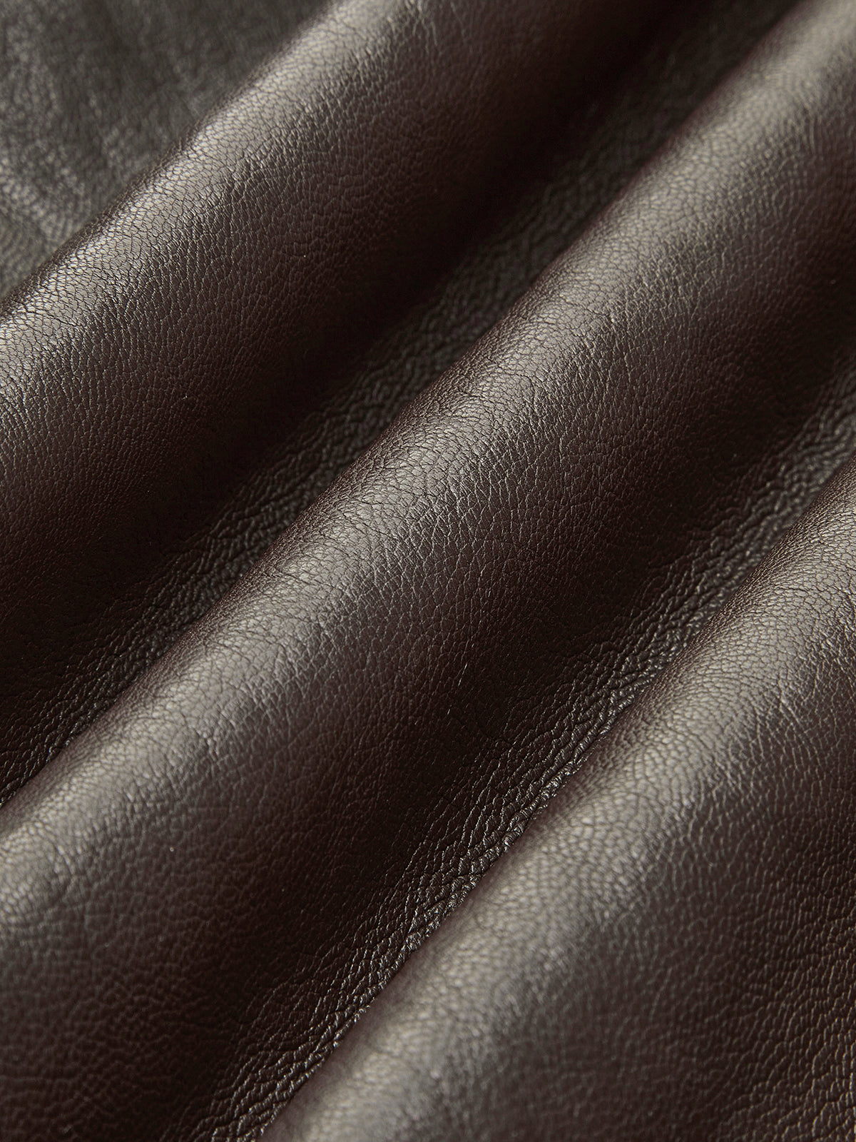 Fleecejacke aus PU-Leder mit Gürtel 