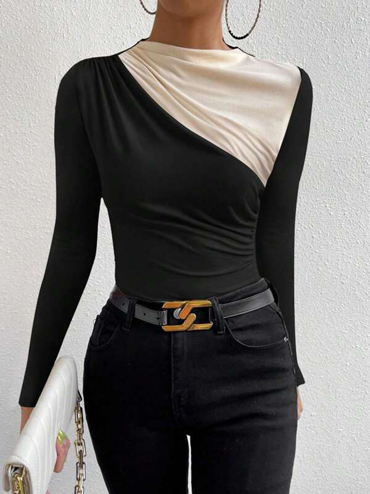 T-shirt à manches longues Color Block 