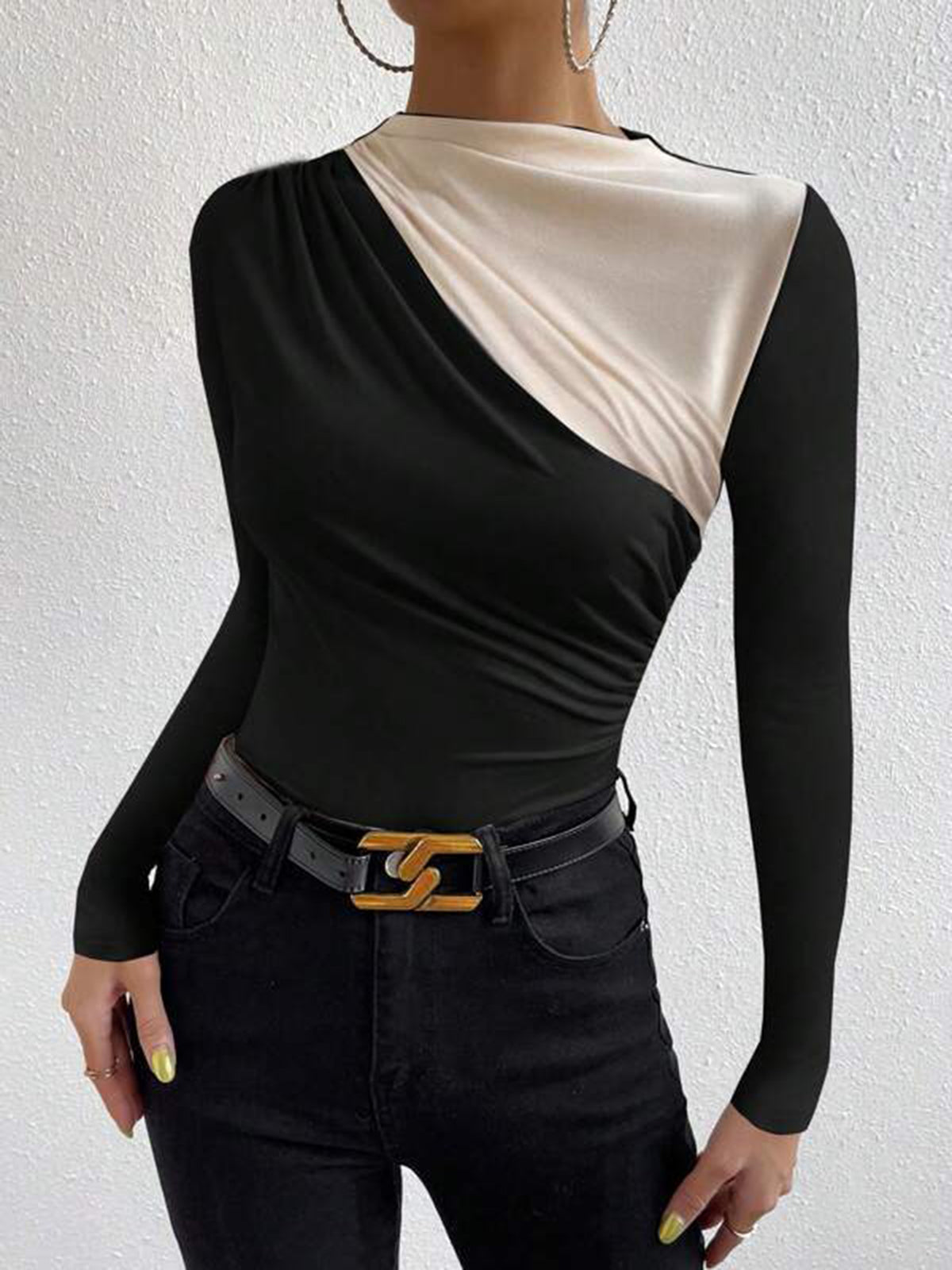 T-shirt à manches longues Color Block 