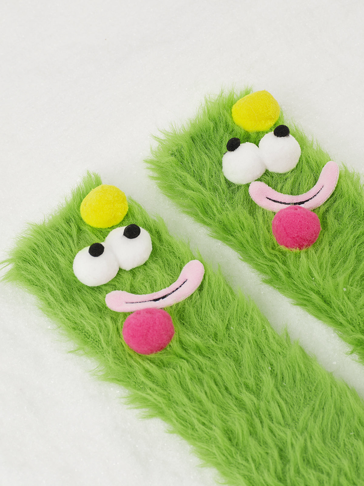 Cartoon Korallensamt-Socken bis zur Wade 