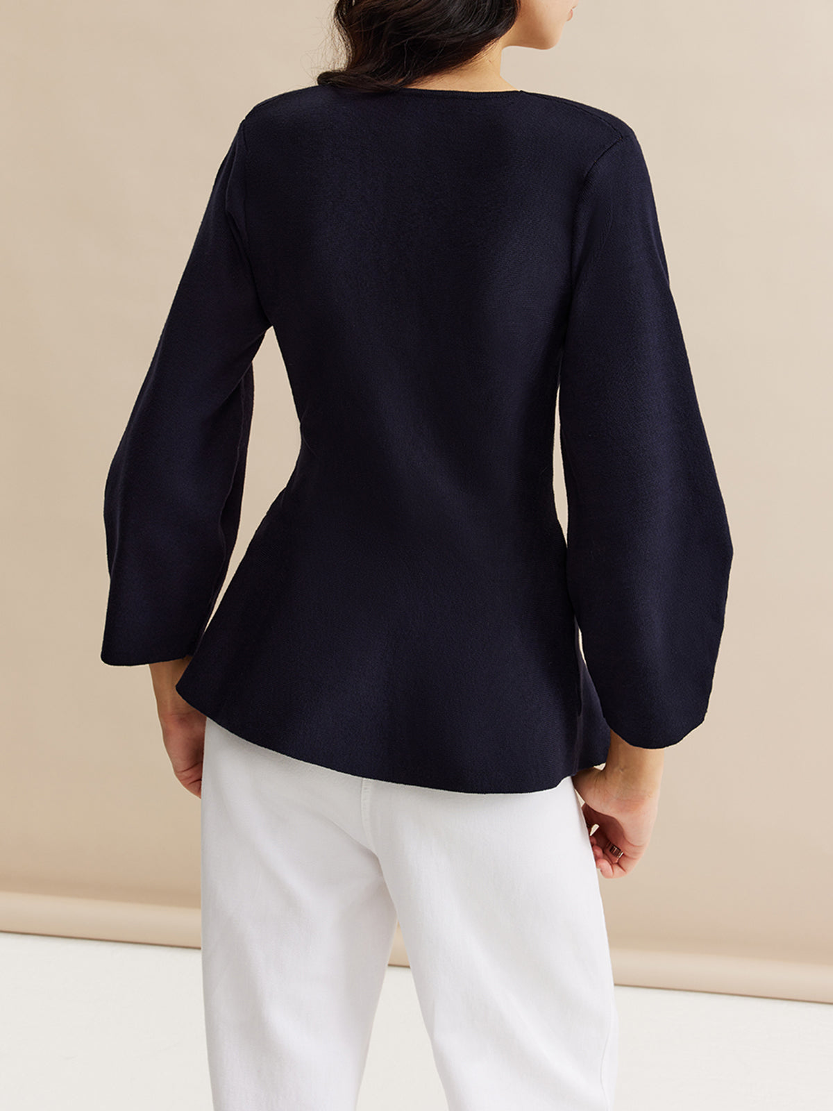 Minimalistischer Wickelcardigan mit Gürtel 