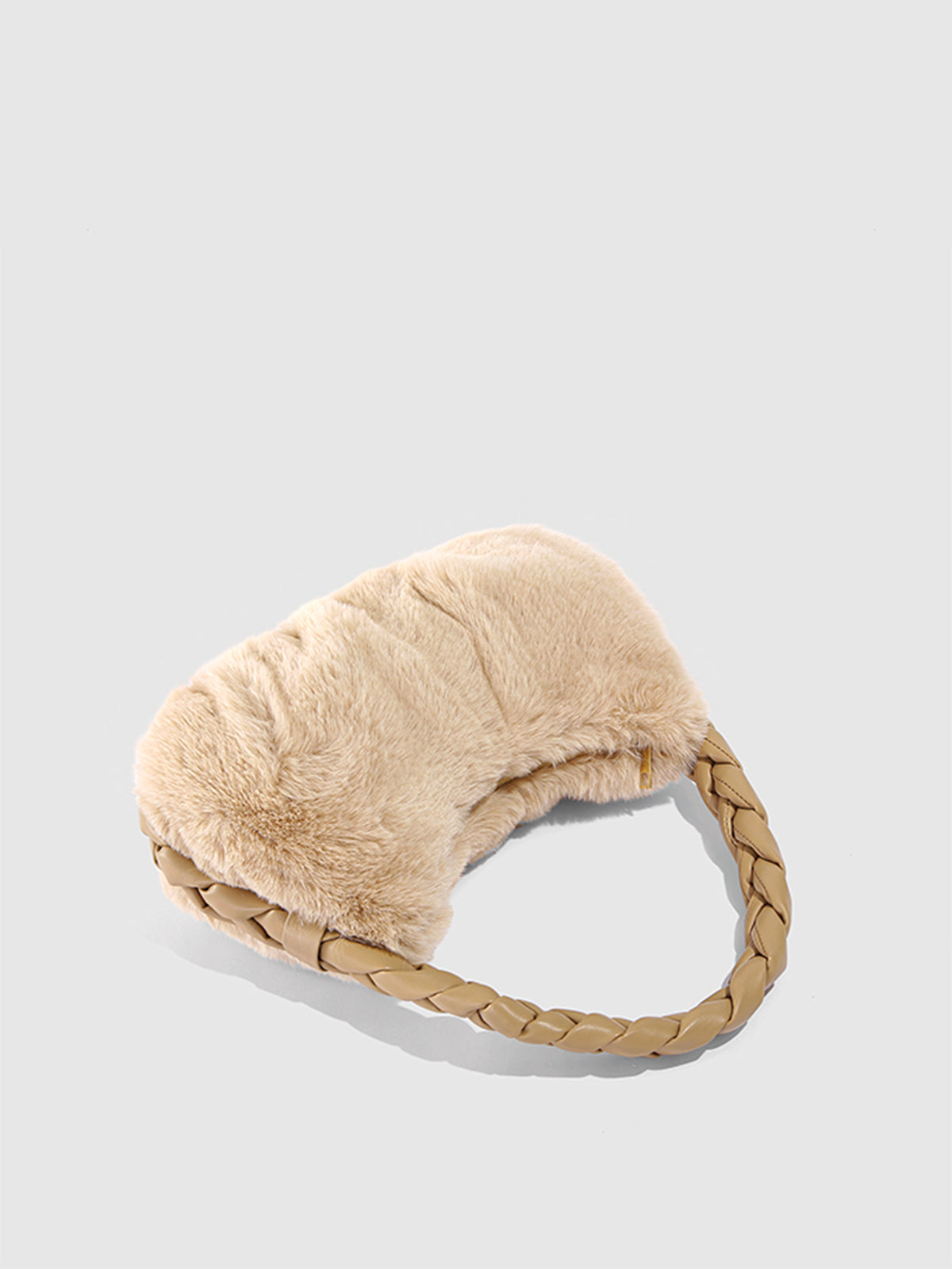 Sac à main duveteux à bandoulière tissée 