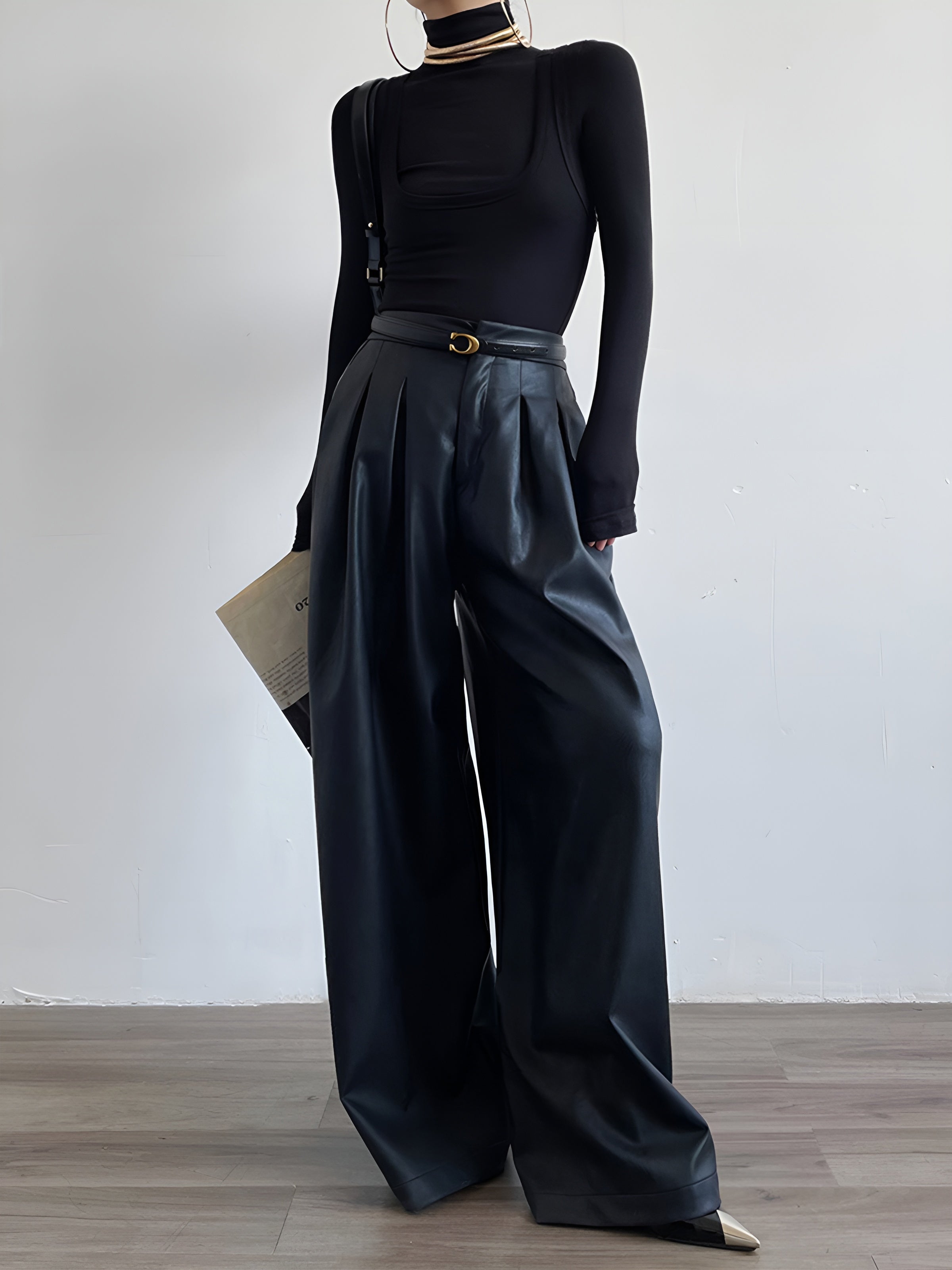 Haut jersey 2 en 1 à col montant 