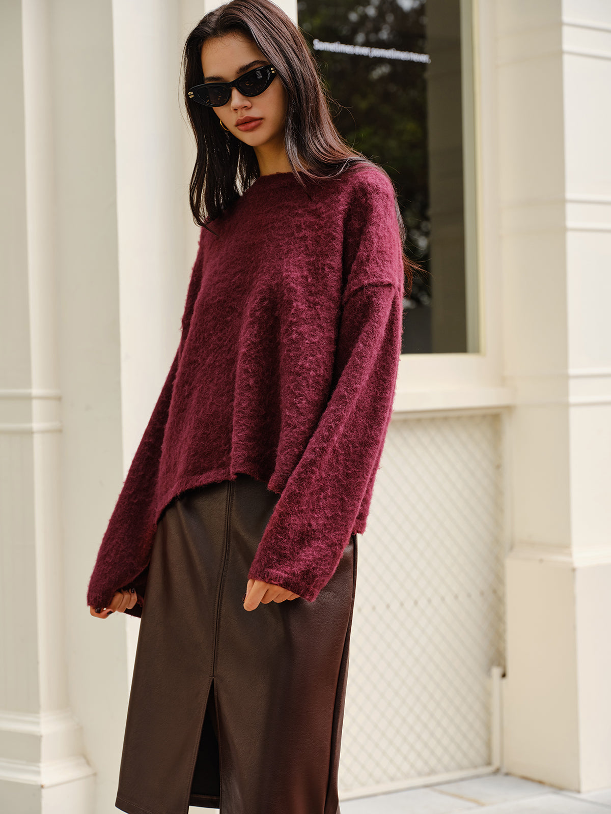 Eleganter, schlichter Minky-Pullover 