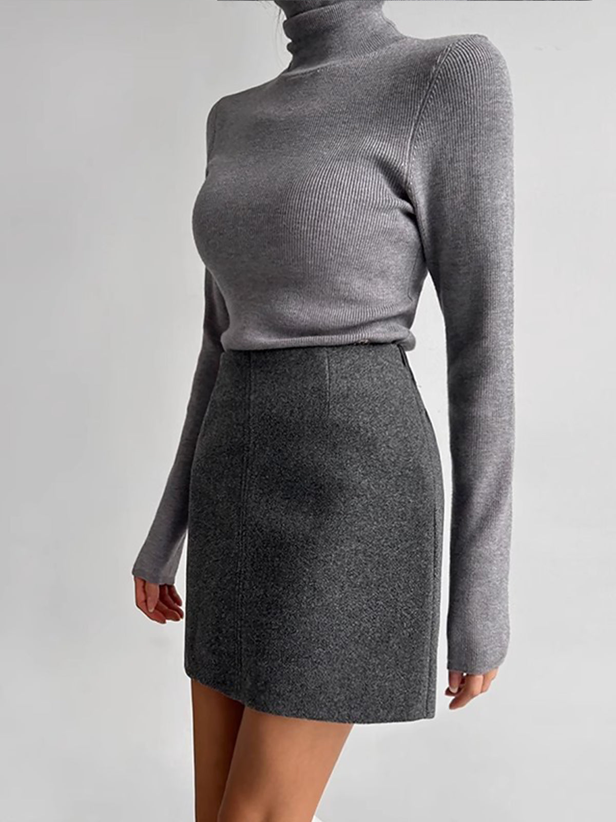 Jupe trapèze à passepoil de loisirs 