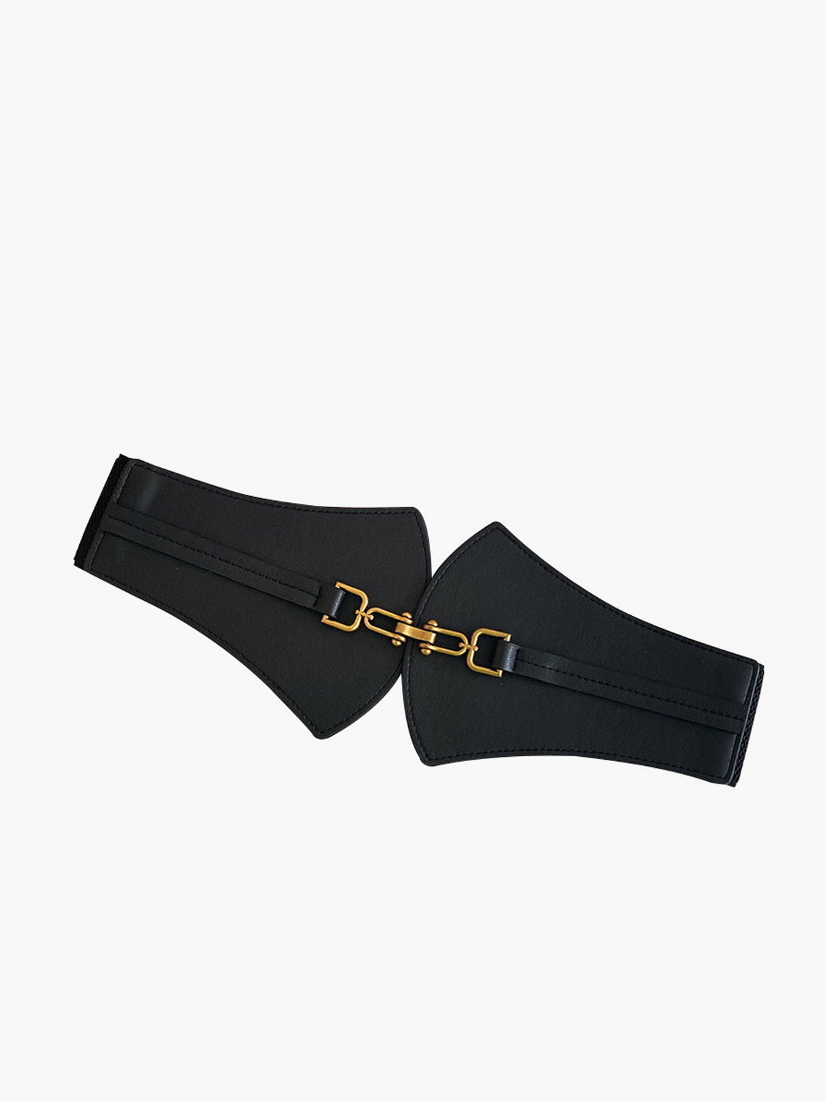 Ceinture large élastique décorée en métal 